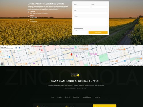 طراحی سایت شرکتی ZINO CANOLA | نمونهکار طراحی سایت در تورنتو توسط مانیسافت – عکس 1