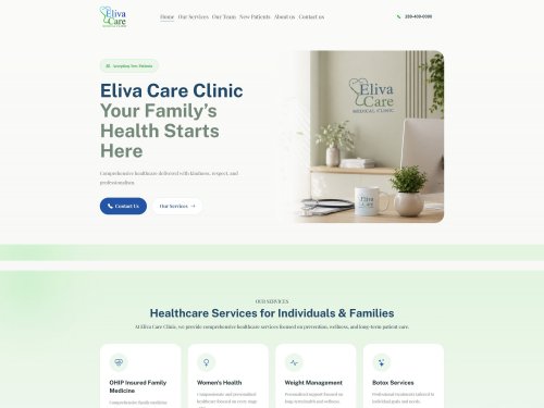طراحی سایت کلینیک پزشکی در میلتون انتاریو | Eliva Care – عکس 1