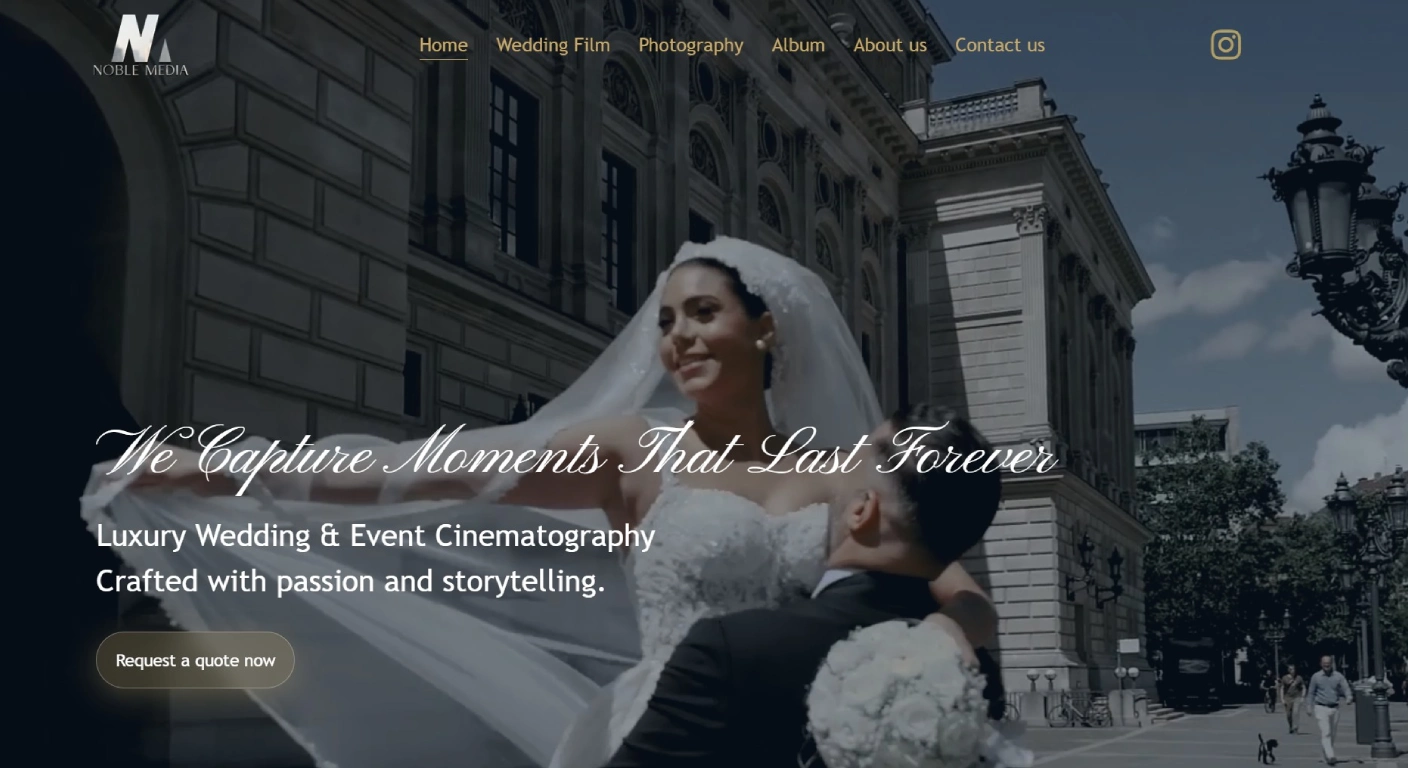 Wedding Videography Website Design Germany | Noble Media Case Study