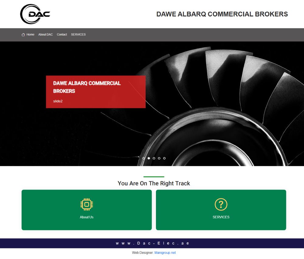 dac-elec - Industrial website design in Toronto, Canada
