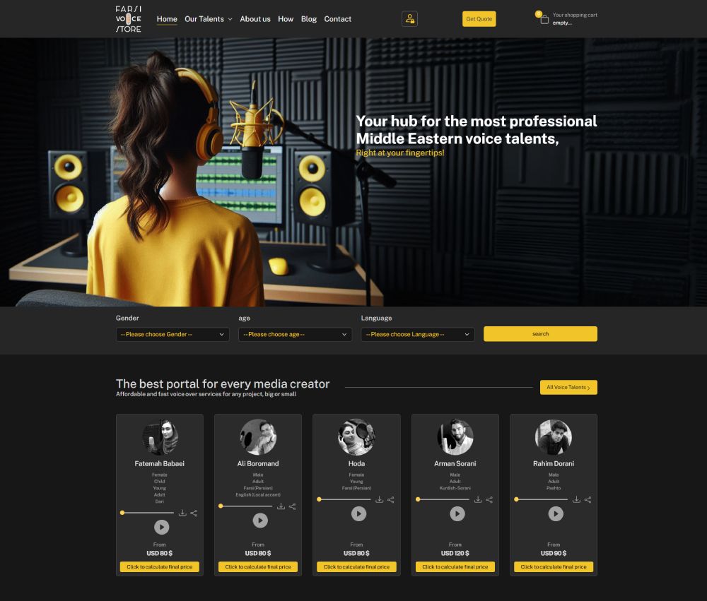 Online translation ordering website design in Toronto, Canada