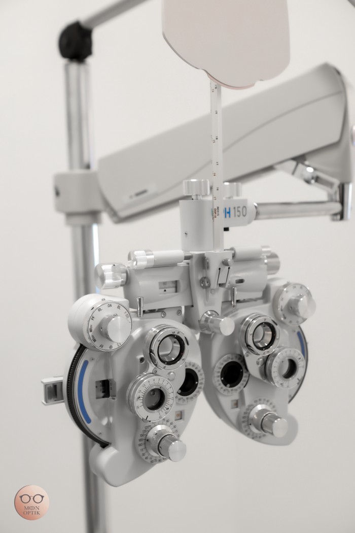 Optical Equipment Photography in Newmarket – Eye Exam Machine on White Background